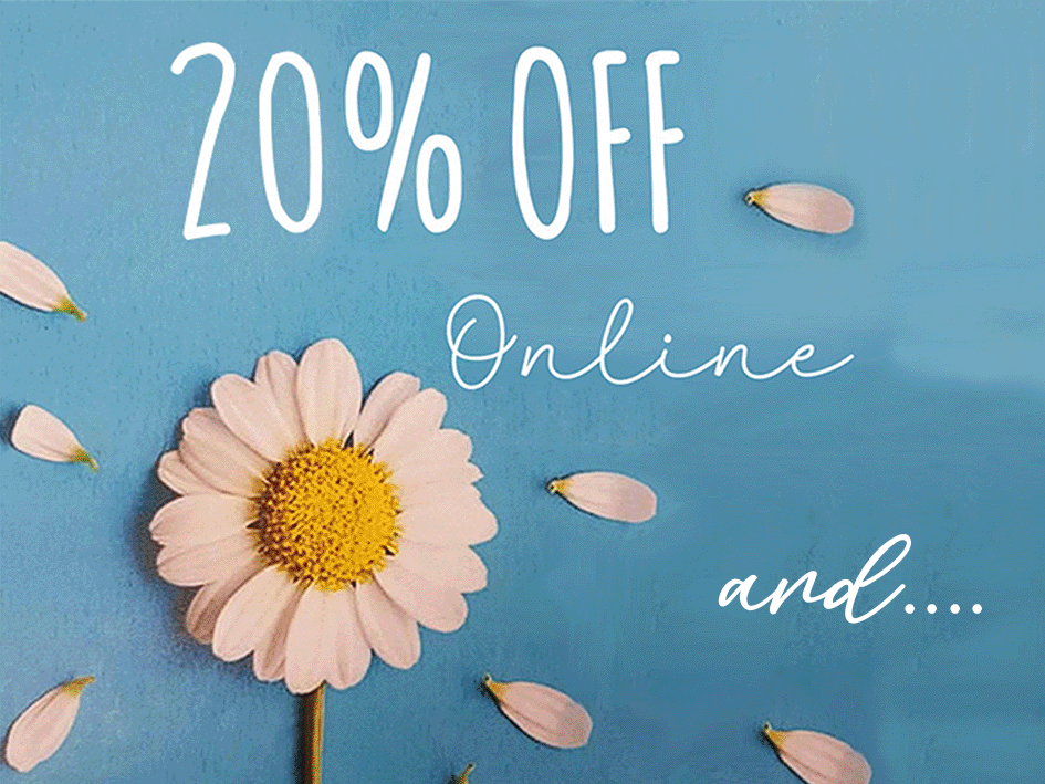 20% OFF and FREE GIFT!