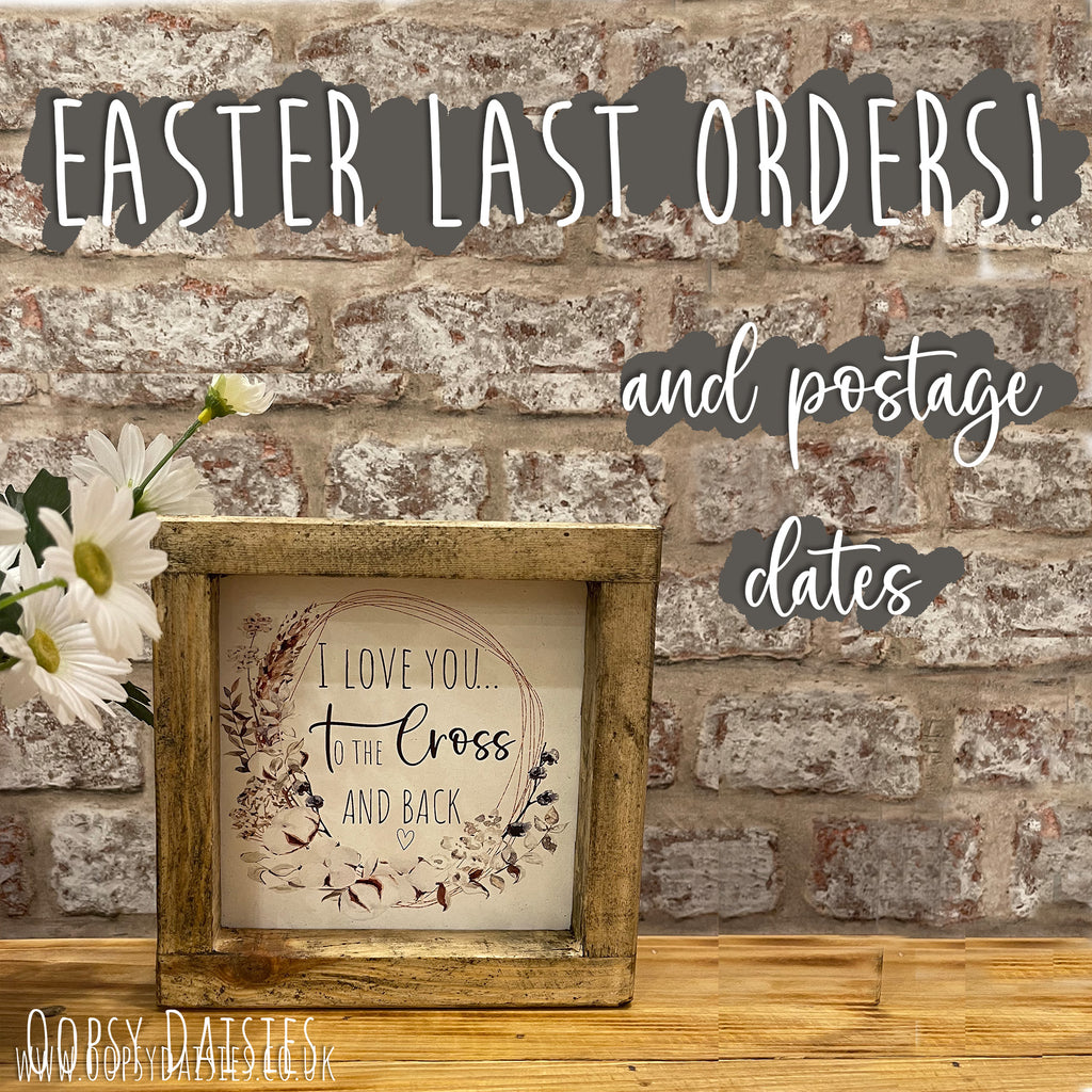 Last Order Dates for Easter Handmade