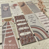 Bookmarker Brown Flower Print - He's Not Done 13875