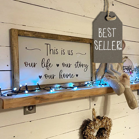Handmade Rustic Sign Long Lg - This is Us 12422