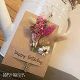 Mini Posy on Card in Gift Box - Happy Birthday 13844
