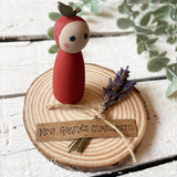 Peg Doll Scene on Log Slice - Teacher Apple 13863