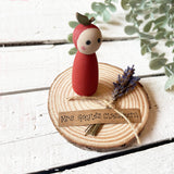 Peg Doll Scene on Log Slice - Teacher Apple 13863