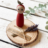 Peg Doll Scene on Log Slice - Teacher Apple 13863