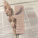 Bookmarker Feather - He Will Cover You 13869