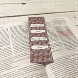 Bookmarker Brown Flower Print - He's Not Done 13875