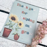 Postcard Sunflowers - Thank you for Helping me Grow (TR384) - RRP is