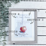 Personalised Teacher Apple Frame 13885