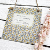 Sq Plq Daisy Print - Pray about Everything 13888