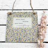 Sq Plq Daisy Print - Pray about Everything 13888