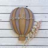 Personalised Hot Air Balloon Wall Plaque with Light 13889