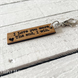 Keyring Tag with Heart - I Love you More 13938