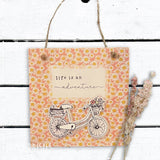 Sq Plq Daisy Print - Life is an Adventure 14013