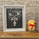 Personalised Family Tree in Sm White Frame 14135