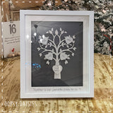 Personalised Family Tree in Sm White Frame 14135