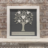 Personalised Family Tree in Square Rustic Wooden Frame  14161
