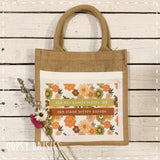 Bible / Book Jute Bag Retro Flower Print - She who Kneels 14255