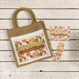 Bible / Book Jute Bag Retro Flower Print - She who Kneels 14255