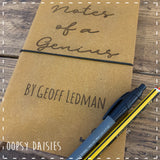 A5 Personalised Recycled Leather Notebook - Genius 14264