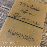A5 Personalised Recycled Leather Notebook - Genius 14264