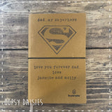 A5 Personalised Recycled Leather Notebook - Superhero 14266