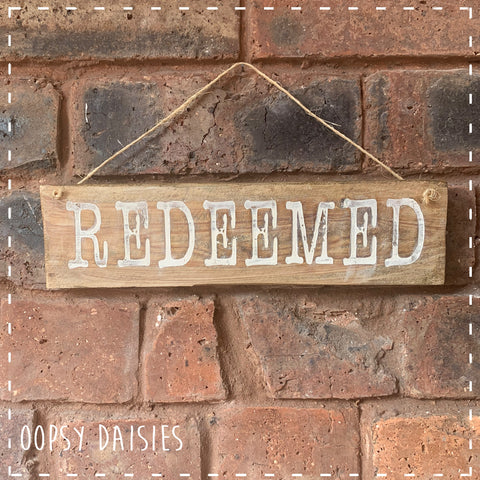 Pallet Sign - Redeemed 14273