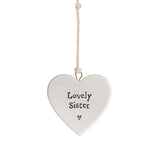 Mini Porcelain Heart - Lovely Sister 14041