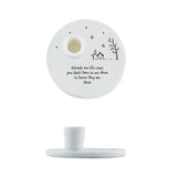 Porcelain Candle Holder - Friends are like Stars 14046