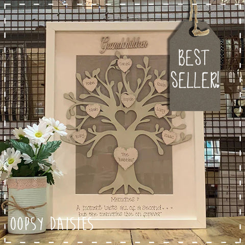 Personalised Family Tree in Lg Box Frame 6049