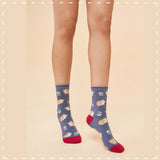 Powder Ankle Sock - Snuffing Hedgehogs in Navy 14170