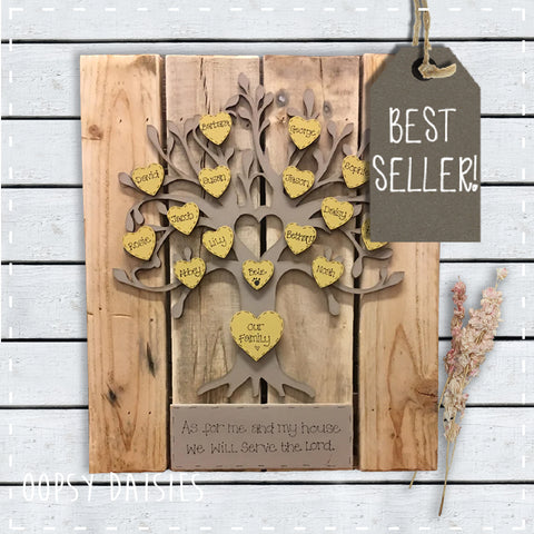 Personalised Family Tree on Large Pallet Board 7761