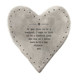 Rustic Heart Coaster - Live to be One 10894
