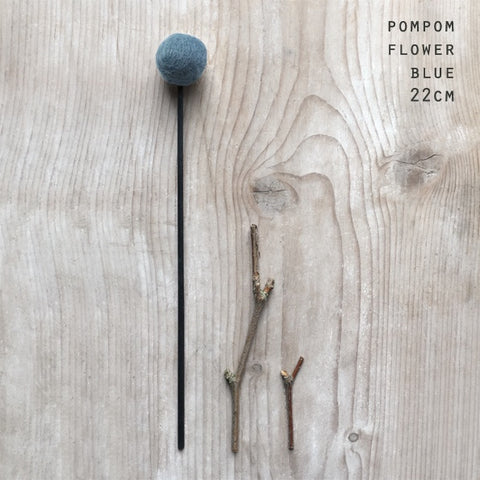 Pompom Flower - Blue 12946