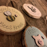 Handmade Wooden Log Slice - Bees Knees 10832