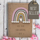 Handmade Rainbow Notebook - Personalised 9959