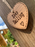 Handmade Little Sentiment Heart - Keep Smiling 10001