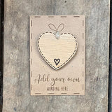 Personalised Little Sentiment Heart & Card - BLANK 10002