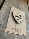 Handmade Little Sentiment Heart & Card - Awesome 10003