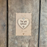 Handmade Little Sentiment Heart & Card - You are Special 10004