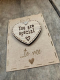 Handmade Little Sentiment Heart & Card - You are Special 10004