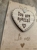 Handmade Little Sentiment Heart & Card - You are Special 10004