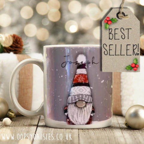 Gnome Snowy 10oz Mug - Zacheriah Gnome Personalised 10710