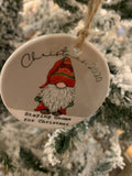 Gnome Porcelain Bauble - Staying Gnome for Christmas 10783