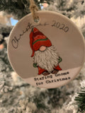 Gnome Porcelain Bauble - Staying Gnome for Christmas 10783