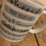 Highlights 10oz Mug - Scripture Wording Grey/Blue 10785