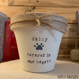 Personalised Plant Pot Sm - Jute Ribbon 10854