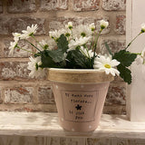 Personalised Plant Pot Md - Jute Ribbon 10855