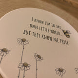 Handmade Ceramic Bees & Daisies Coaster - Own Little World 11033