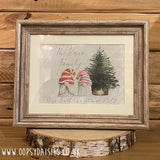 Personalised Christmas Gnome Couples Print 12201