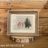 Personalised Christmas Gnome Couples Print 12201